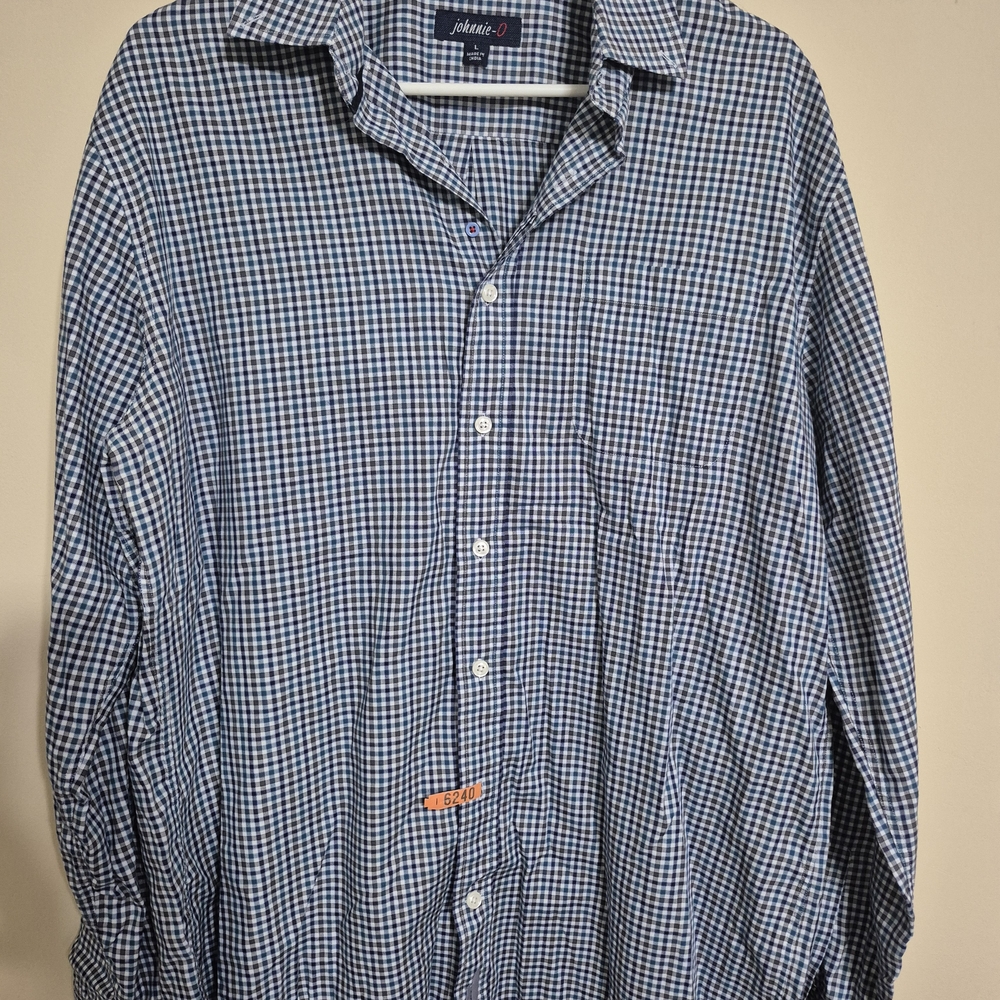 Johnnie-O Button Down Long Sleeve Shirt. Mens Size Large